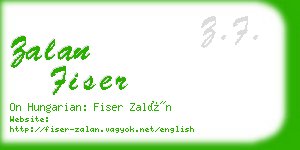 zalan fiser business card